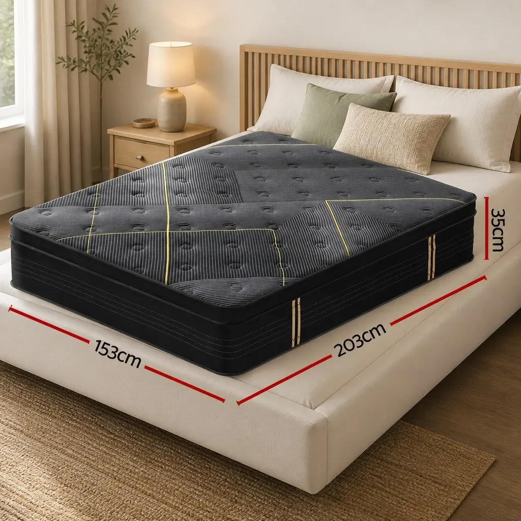 Hybrid Pocket Spring Queen Mattress 35cm Black