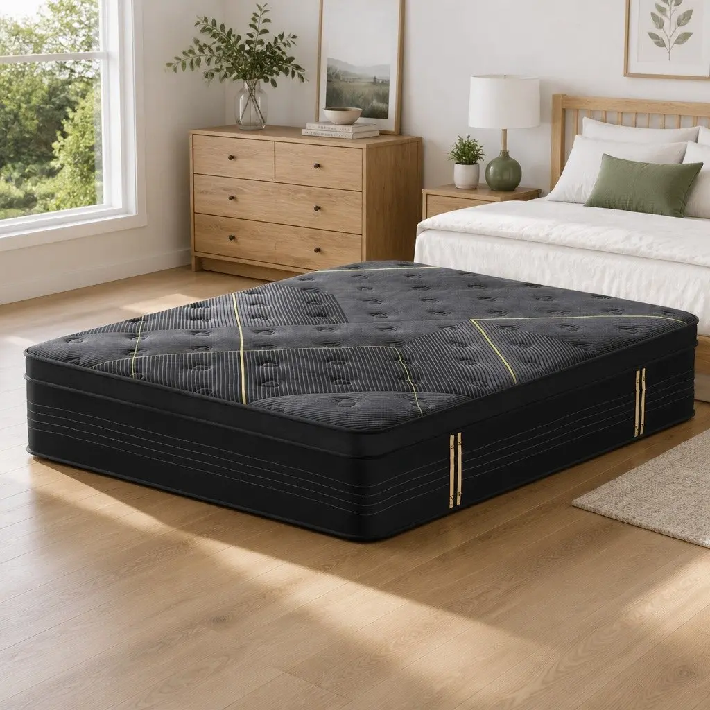 Hybrid Pocket Spring Queen Mattress 35cm Black