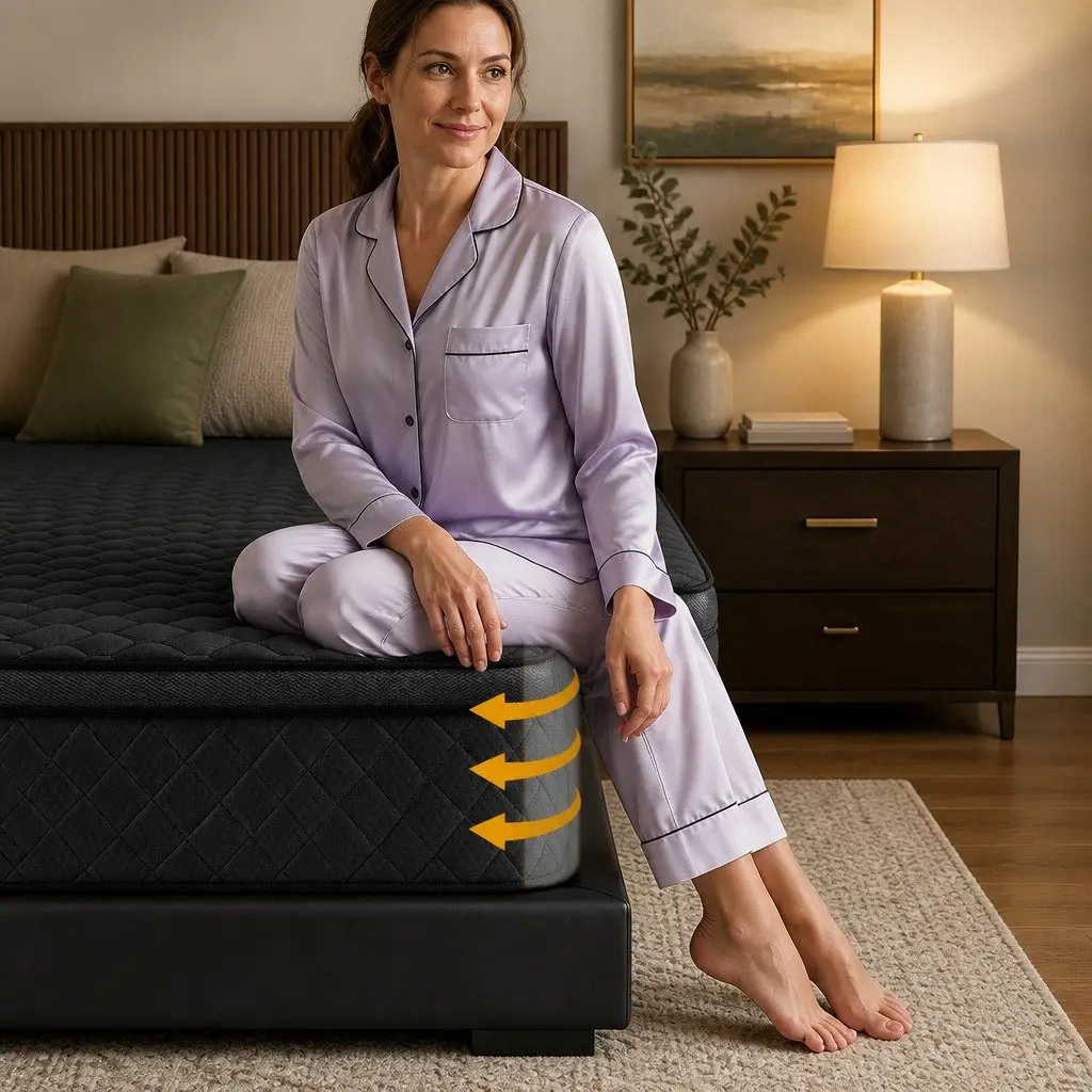 King Size Mattress Black 34cm Euro Top Medium Firm 5-Zone Pocket Spring