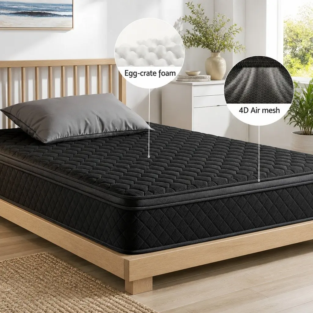 34cm Thick Euro Top Single Mattress with 5-Zone Support