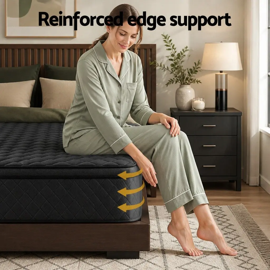 34cm Thick Euro Top Single Mattress with 5-Zone Support
