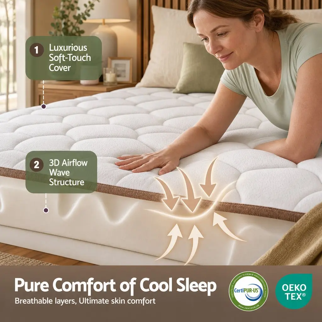 King Size Mattress Pocket Spring 20cm Firm White