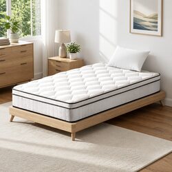 22cm King Single Euro Top Mattress with Pocket Springs