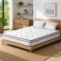 22cm Queen Size Mattress with Euro Top and Pocket Springs