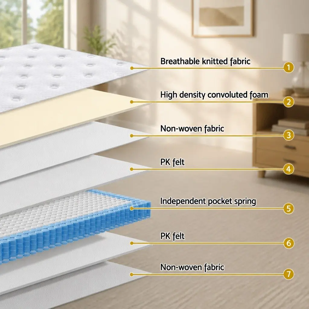 30cm Thick King Single Mattress with Pocket Springs