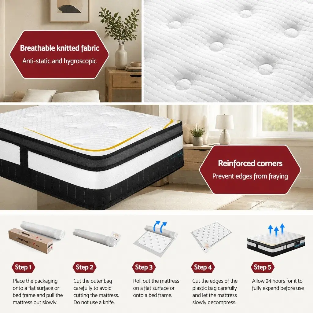 30cm Thick King Single Mattress with Pocket Springs
