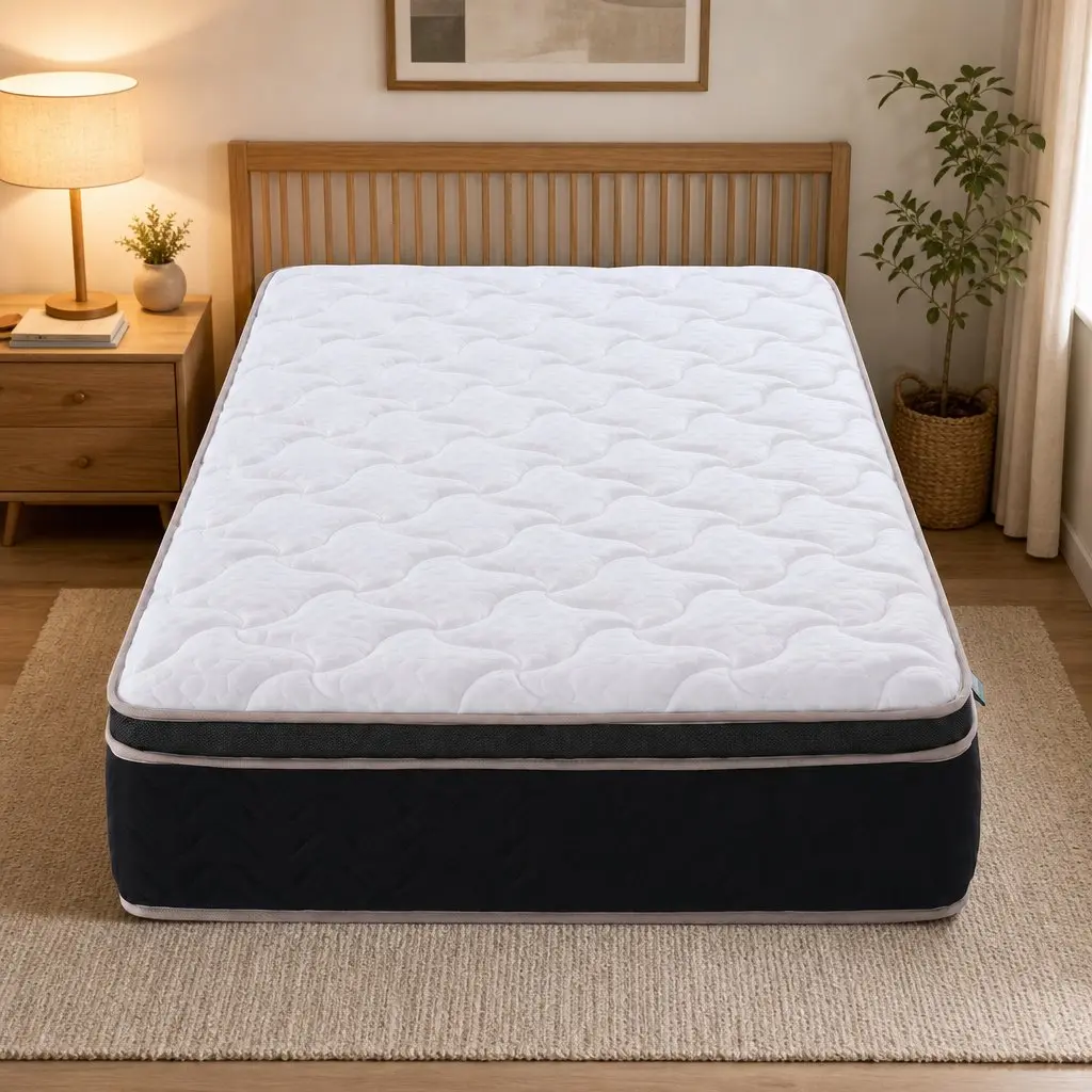 King Single Mattress Copper Memory Foam 35cm Firm Black or White