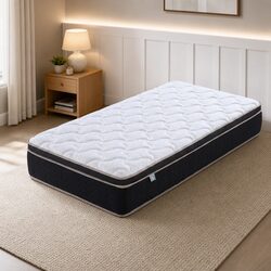 Single Mattress 35cm Firm Pocket Spring Euro Top Memory Foam Edge Support