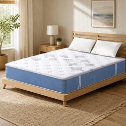Queen Mattress 25cm Euro Top with Pocket Springs