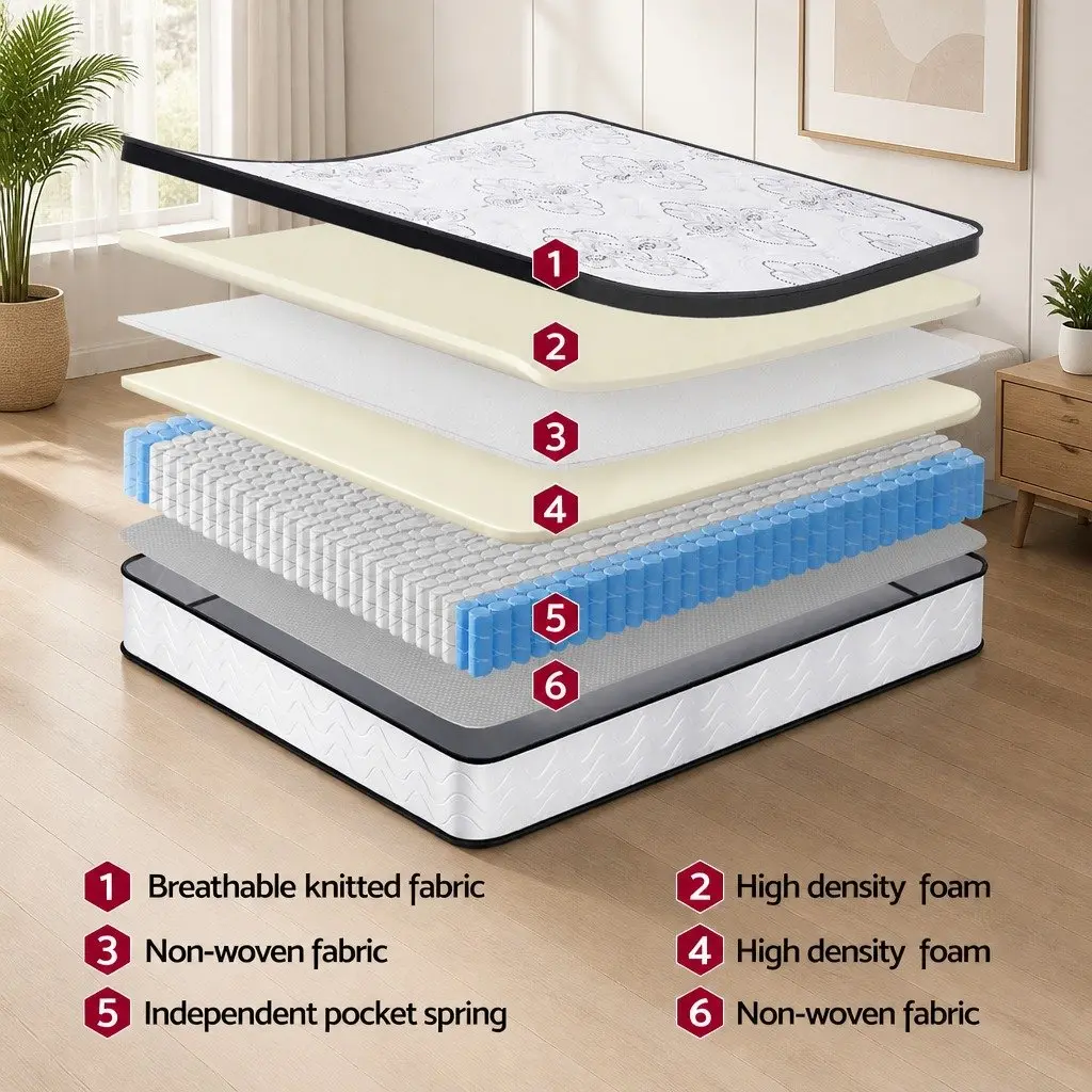 Queen Mattress with 30cm Pocket Springs
