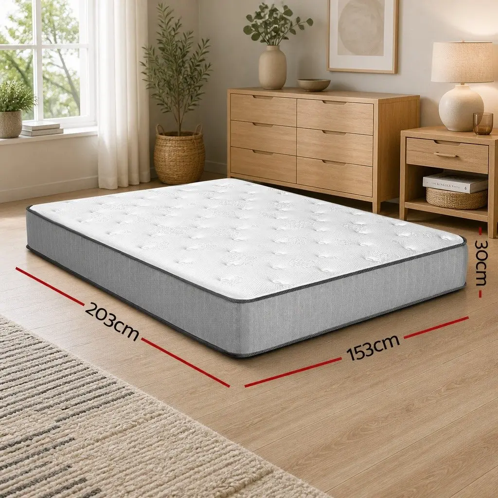 Queen Mattress 23cm Extra Firm Tight Top Hypoallergenic Dust Mite Resistant