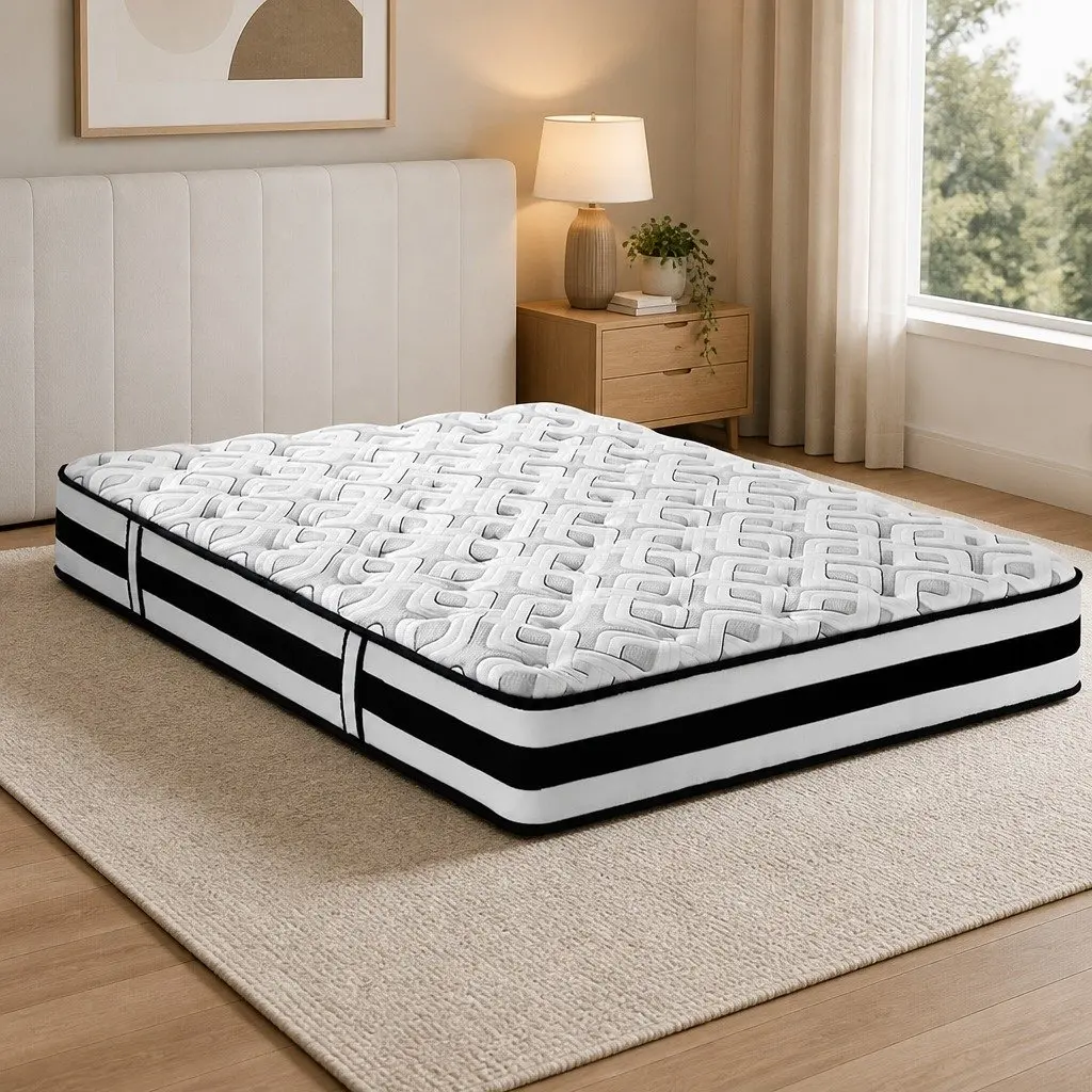Double Mattress 24cm Ultra Firm Tight Top Pocket Spring Grey