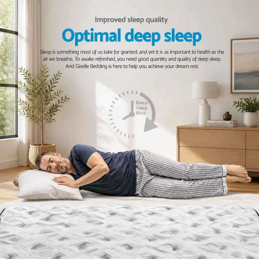 Double Mattress 24cm Ultra Firm Tight Top Pocket Spring Grey