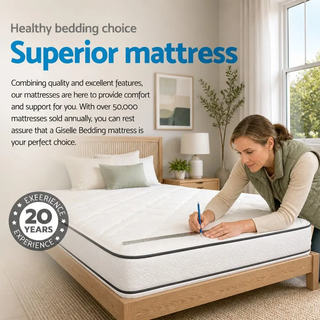 Queen Mattress 24cm Ultra Firm Support with Pocket Springs
