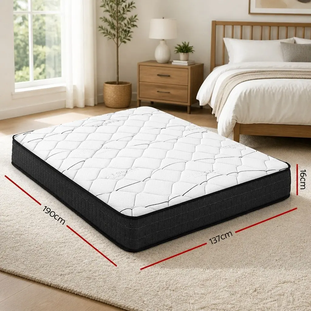 Double Mattress Bonnell Spring 16cm Medium Firm Knitted Fabric