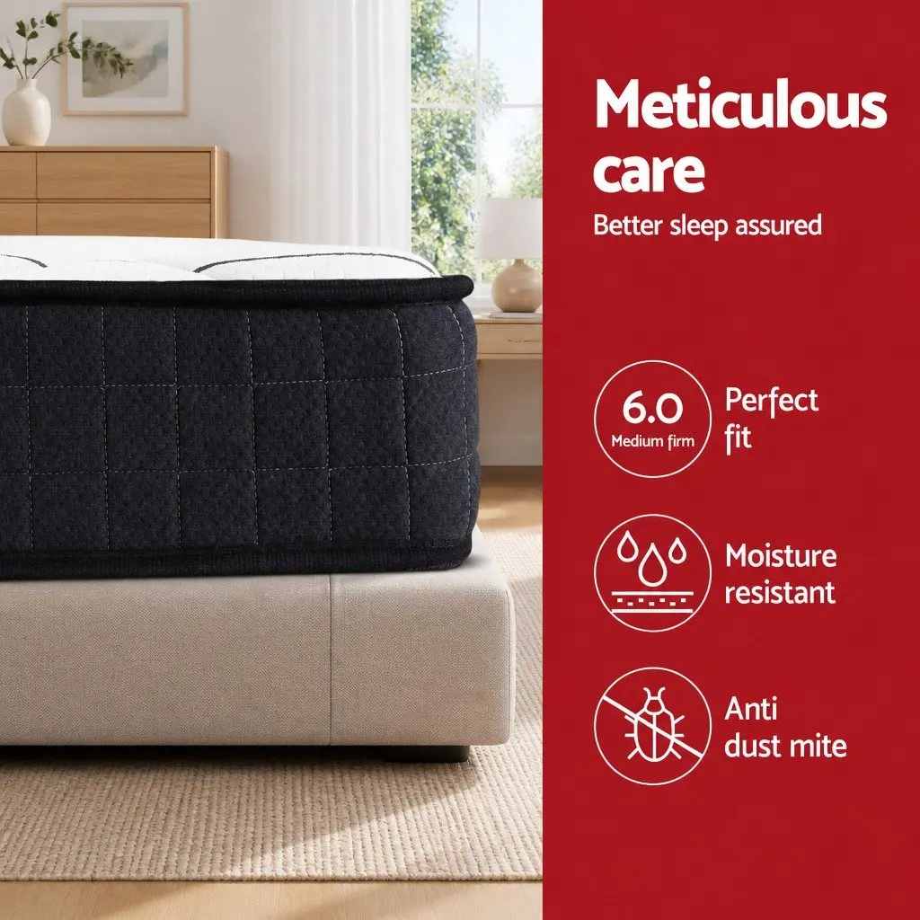 King Single Mattress with Bonnell Spring Core for Support