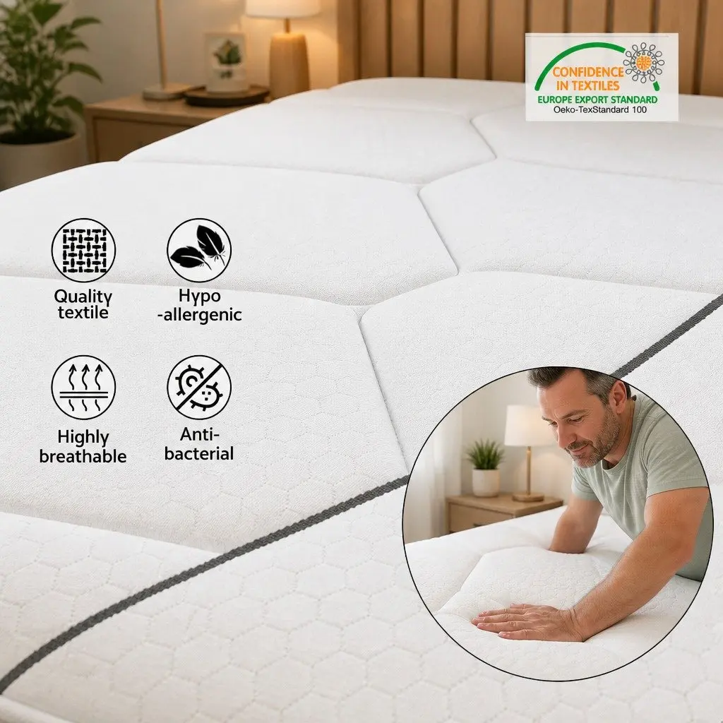 King Single Mattress with Bonnell Spring Core for Support