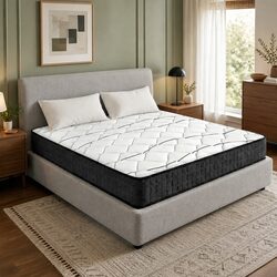 Queen Mattress 16cm Medium Firm Bonnell Spring Support