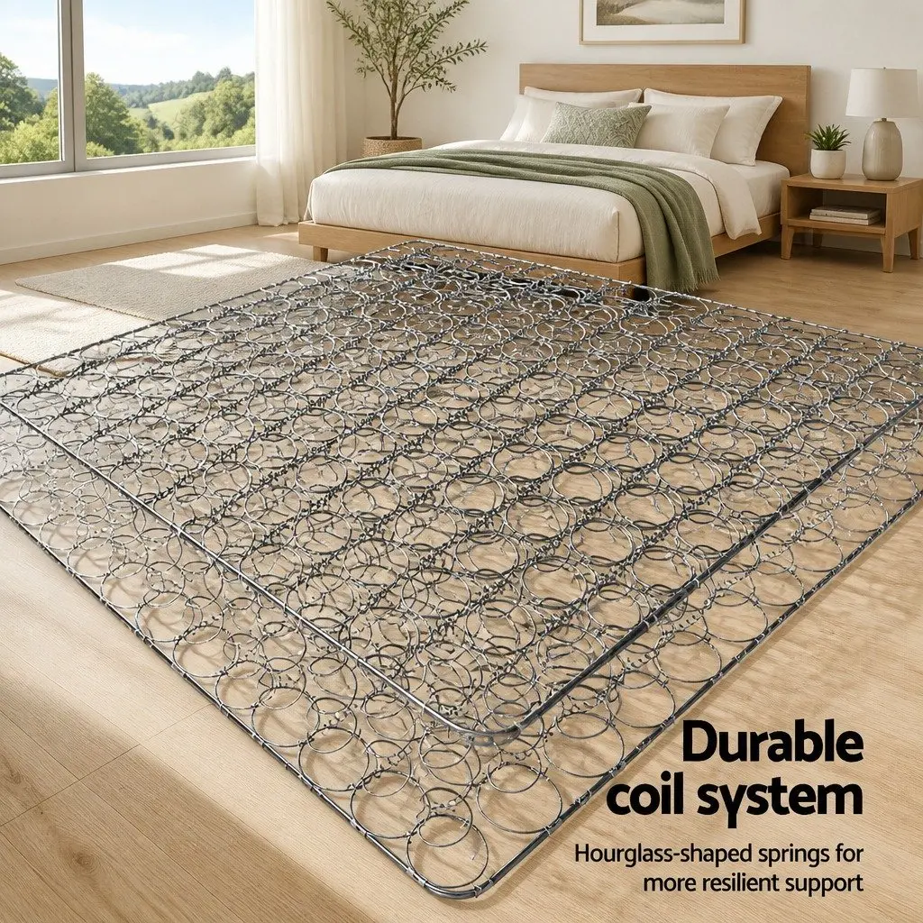 Queen Mattress 16cm Medium Firm Bonnell Spring Support