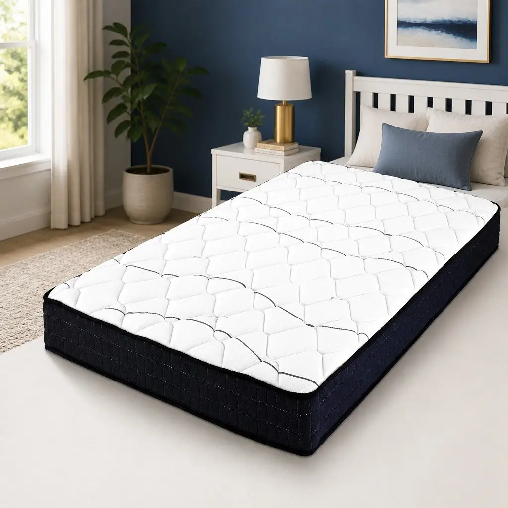 Single Mattress 16cm Medium Firm Bonnell Spring Support Comfort Bed Sleep