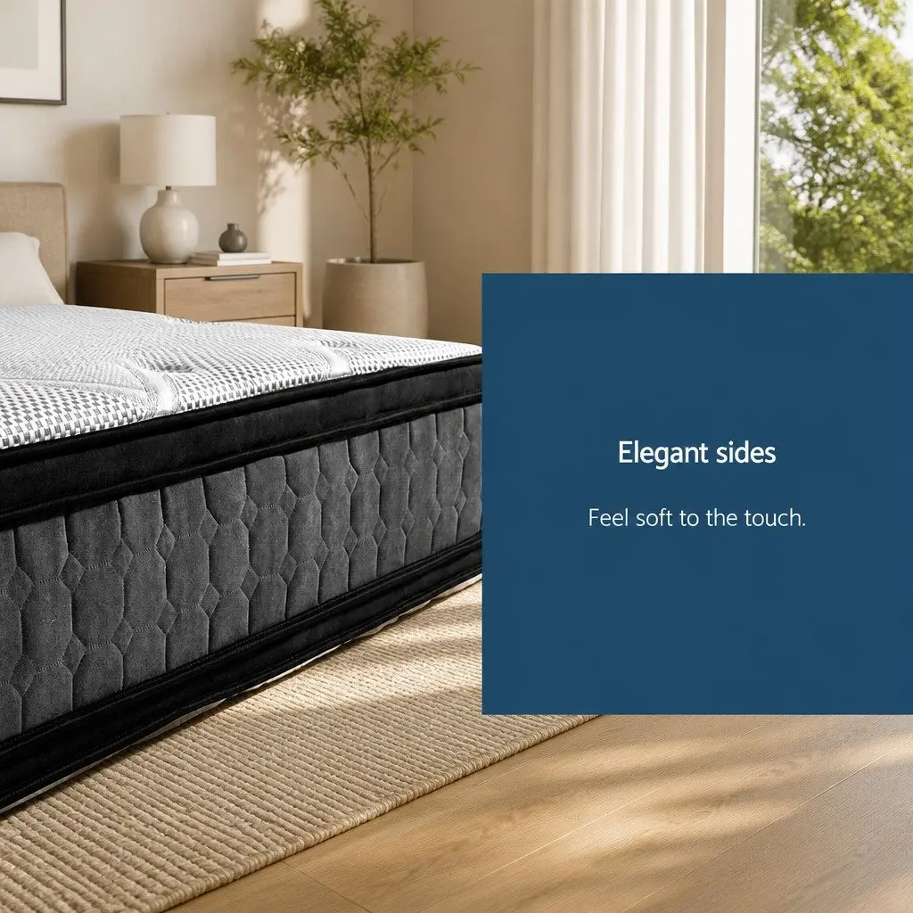 Double Mattress 36cm Flippable Cool Gel Memory Foam Pocket Spring Bed White
