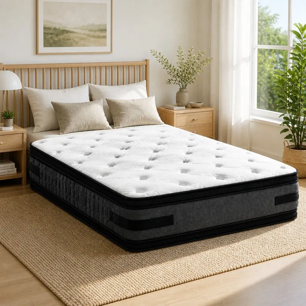 Queen Mattress 36cm Thick Cool Gel Memory Foam Dual-Sided