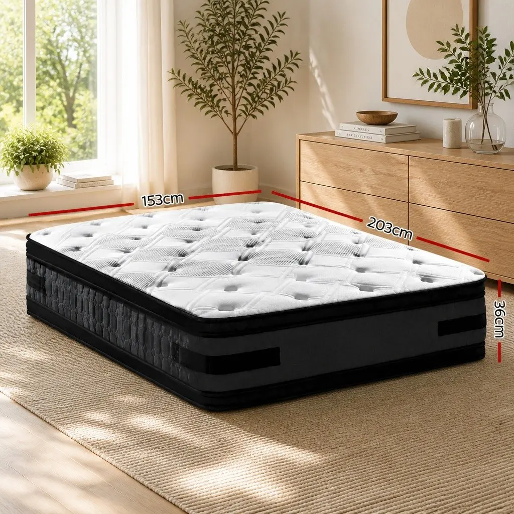 Queen Mattress 36cm Thick Cool Gel Memory Foam Dual-Sided