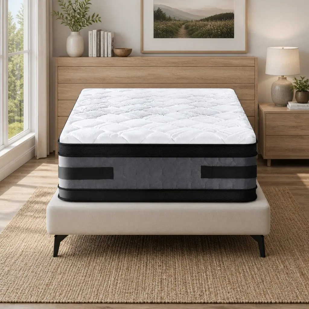 Single Mattress Cool Gel Memory Foam 36cm White Double-Sided Flippable