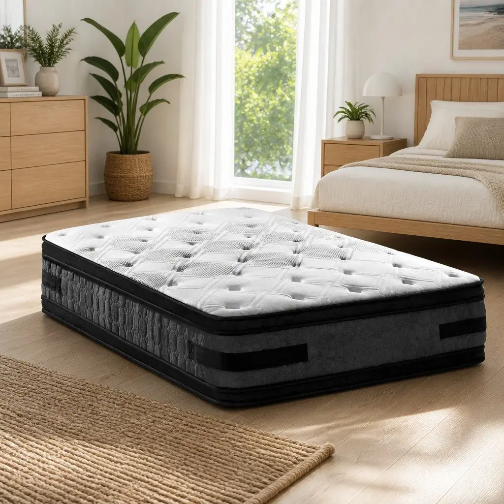 Single Mattress Cool Gel Memory Foam 36cm White Double-Sided Flippable