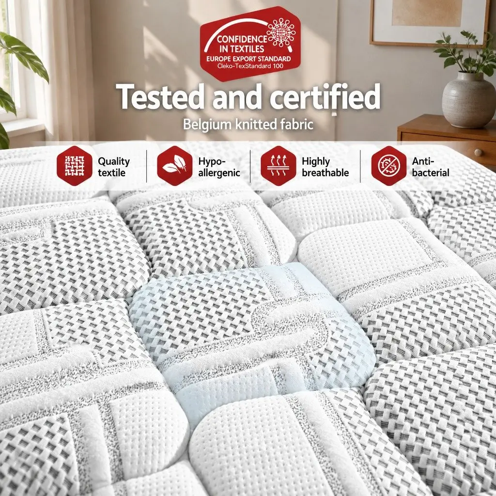 Single Mattress Cool Gel Memory Foam 36cm White Double-Sided Flippable