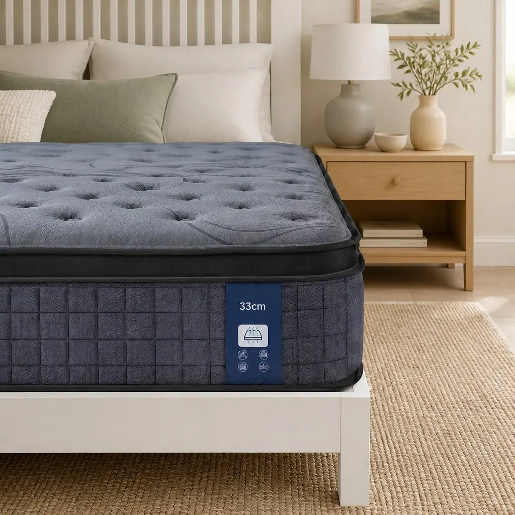 Double Mattress with 33cm Height and 7-Zone Support