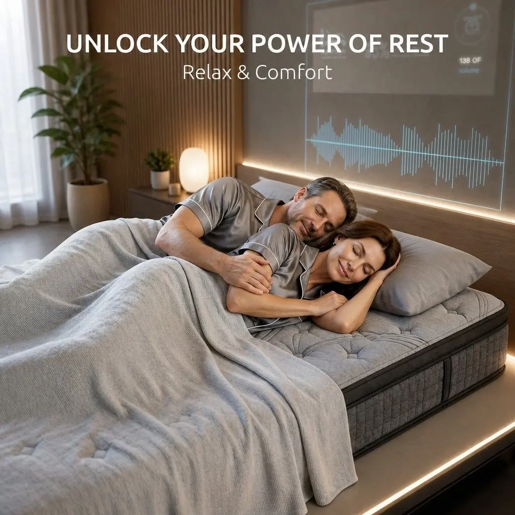 Double Mattress with 33cm Height and 7-Zone Support