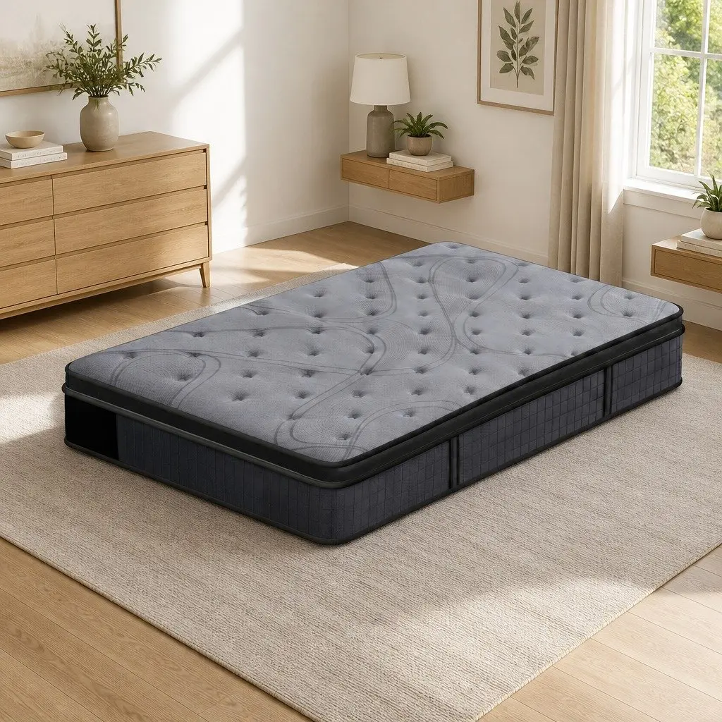 King Single Mattress 33cm 7-Zone Pocket Spring 8.0 Extra Firm Dual-Row Edge