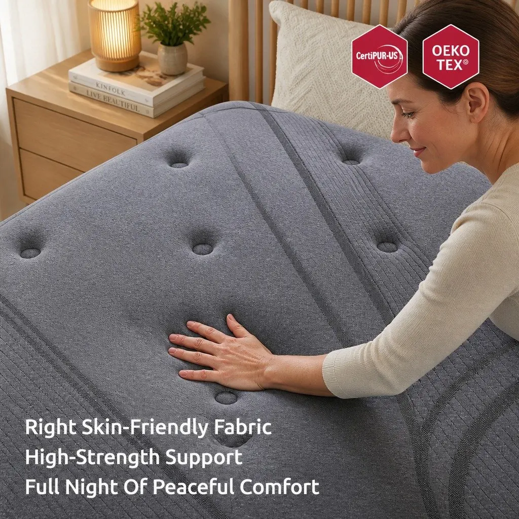 King Single Mattress 33cm 7-Zone Pocket Spring 8.0 Extra Firm Dual-Row Edge