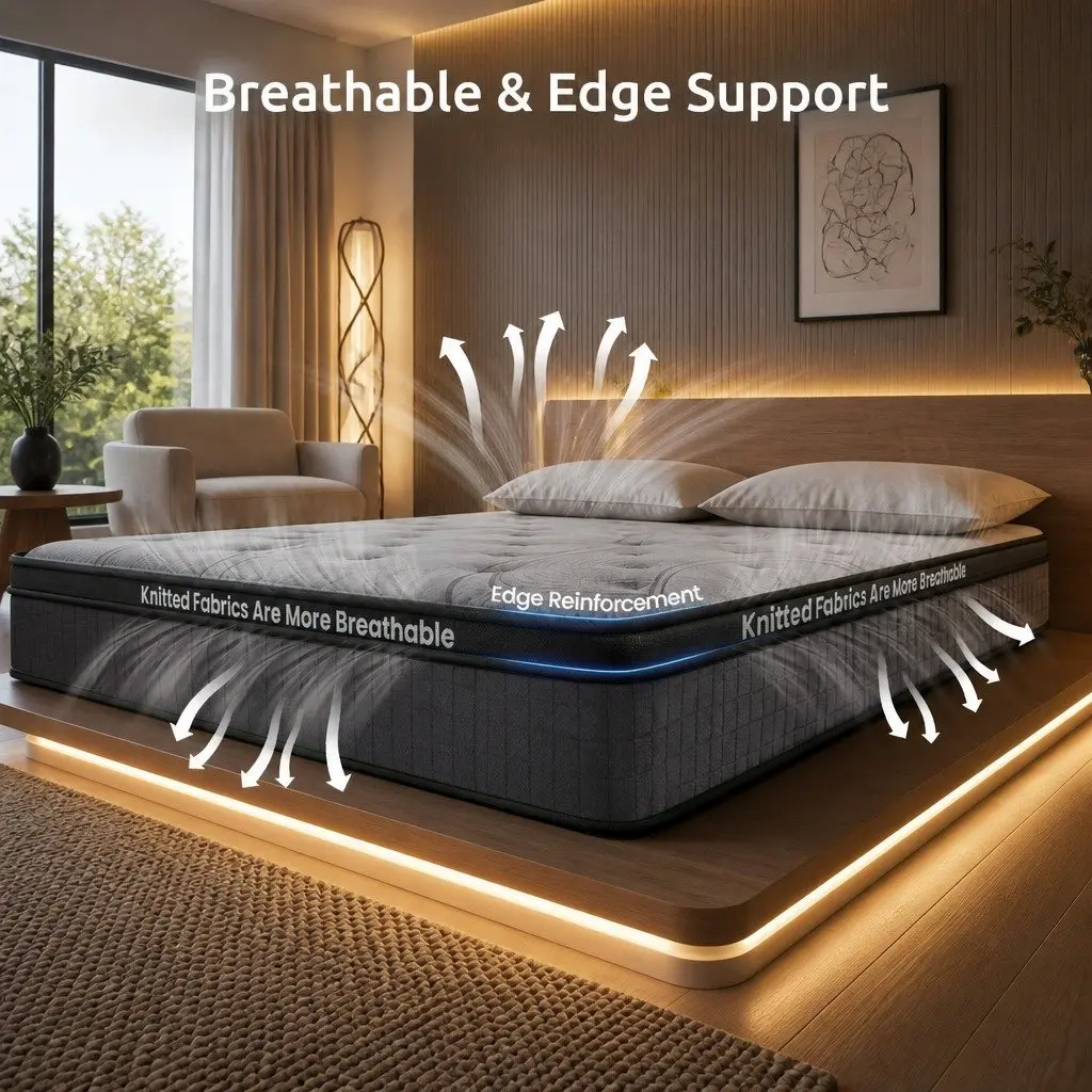 King Single Mattress 33cm 7-Zone Pocket Spring 8.0 Extra Firm Dual-Row Edge