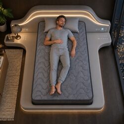25cm Hybrid Pocket Spring Single Mattress with Charcoal Fabric