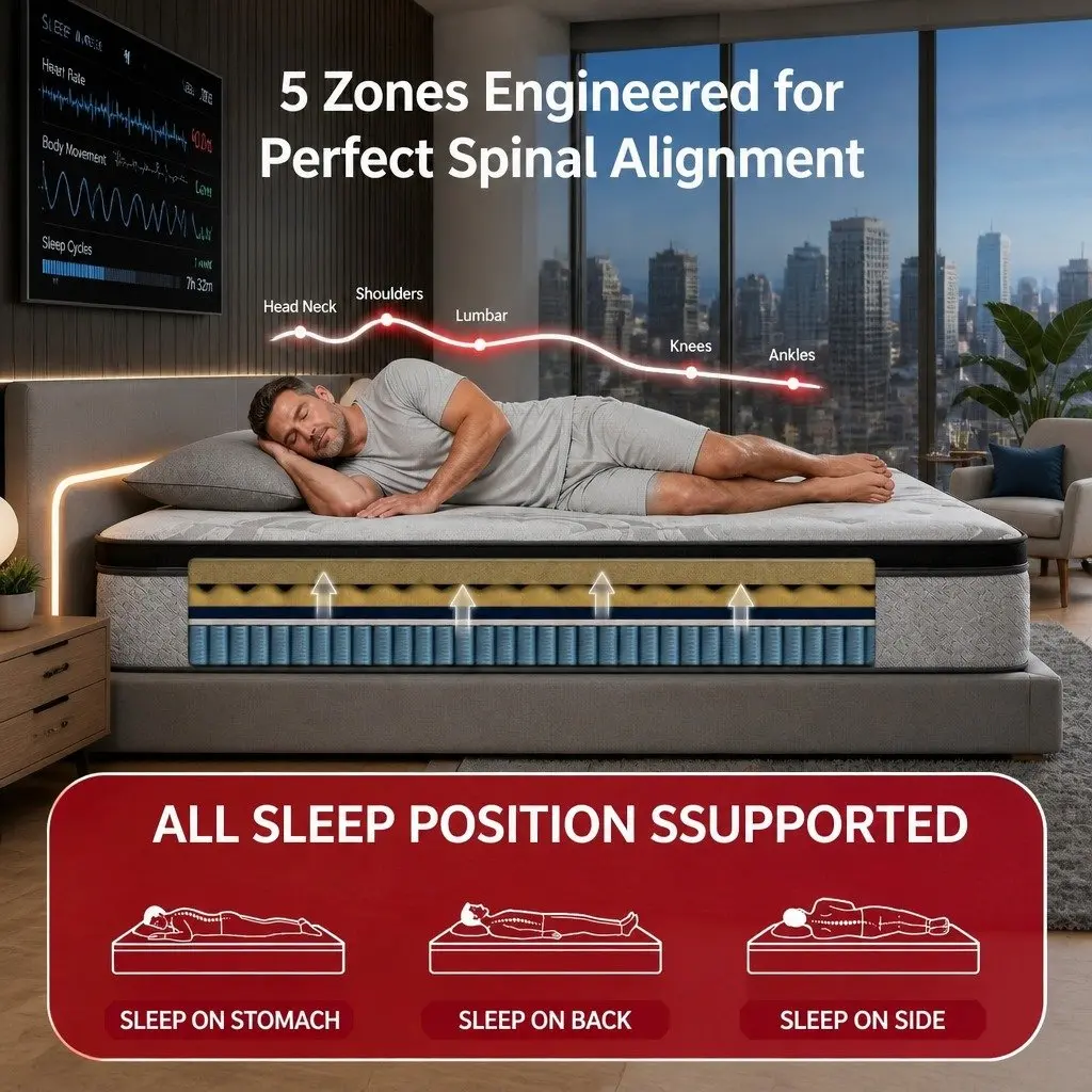 34cm Extra Firm Pocket Spring King Size Mattress