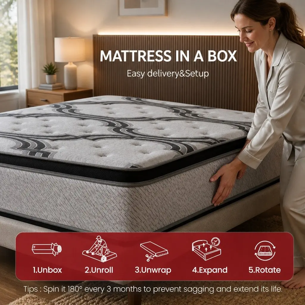 34cm Extra Firm King Single Mattress with 5-Zone Support