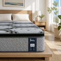34cm Hybrid Pocket Spring Queen Mattress with Latex & Memory Foam