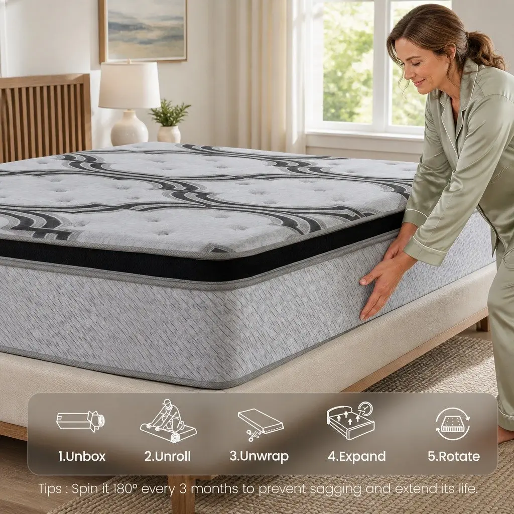 Extra Firm 34cm Single Mattress with 5-Zone Pocket Springs