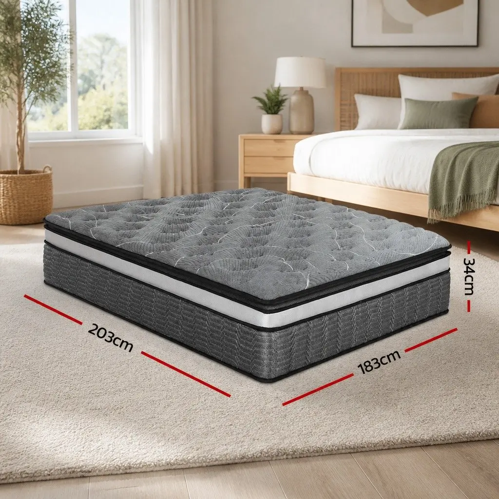 King Size Mattress with 34cm Double Layer Pocket Springs
