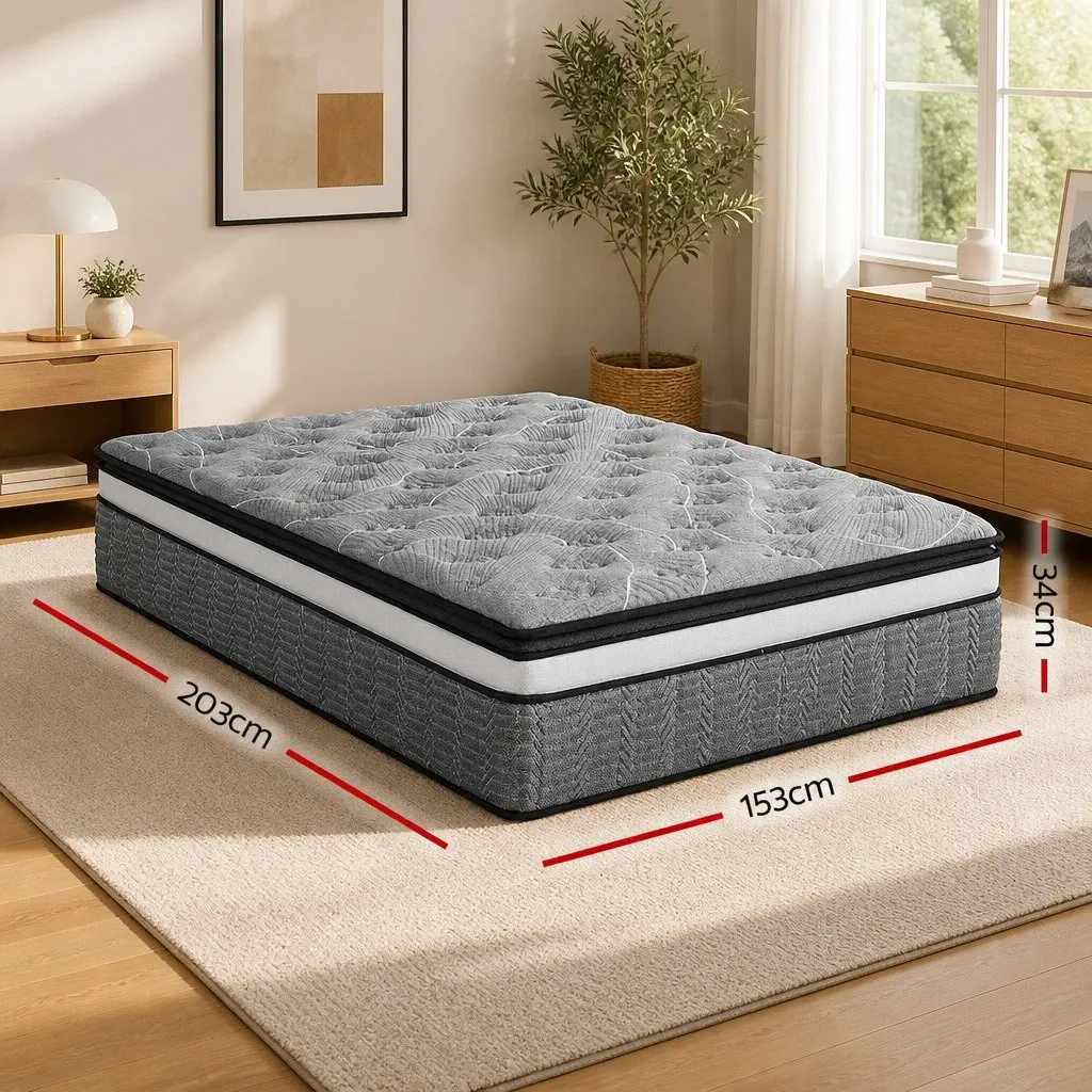 Double Layer Pocket Spring Queen Mattress 34cm
