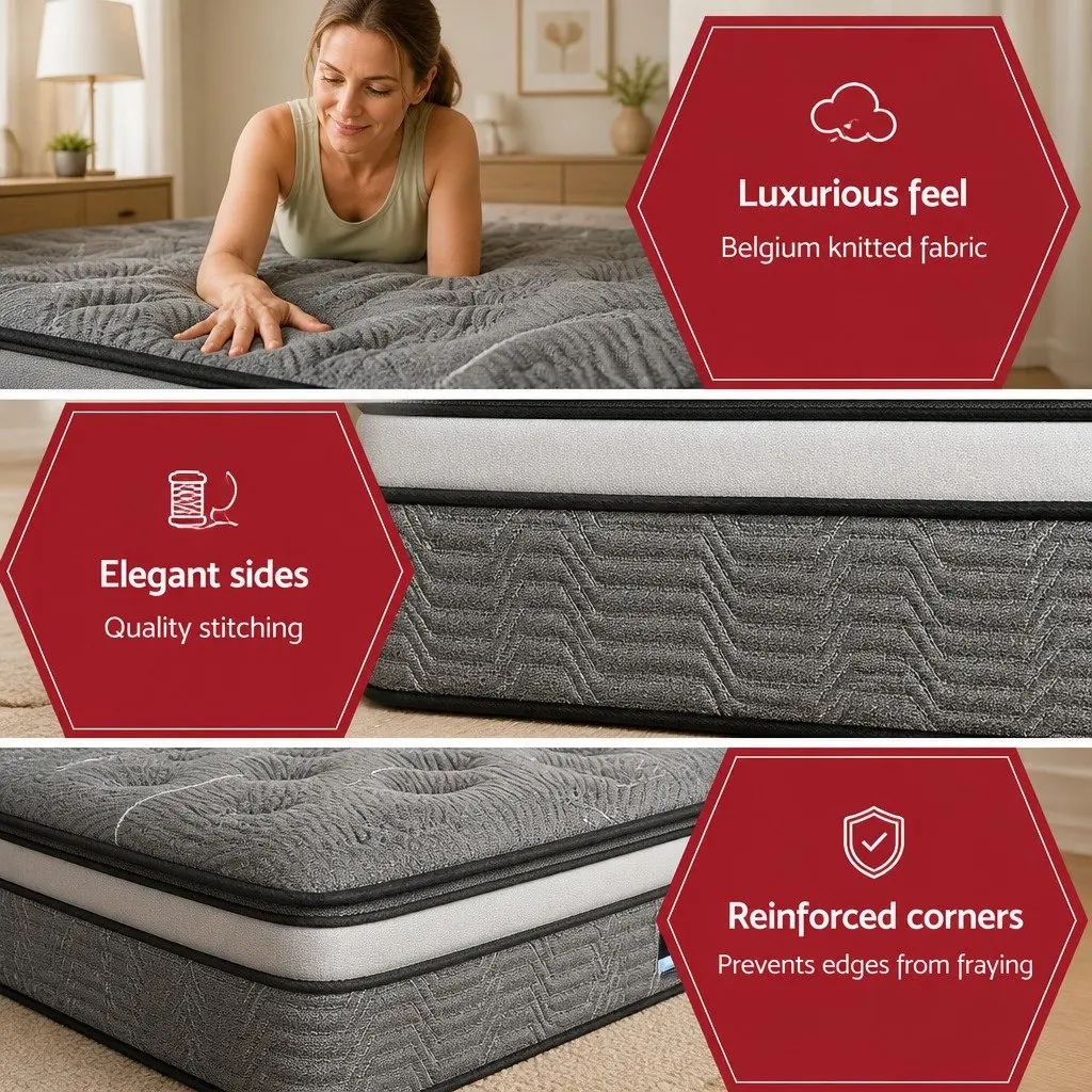 Double Layer Pocket Spring Queen Mattress 34cm