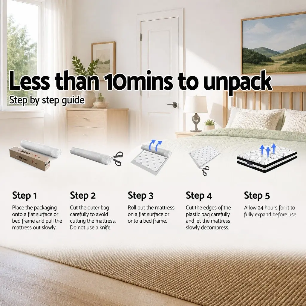 Single Mattress Pillow Top 18cm Medium Firm Grey Quilted Coil Support