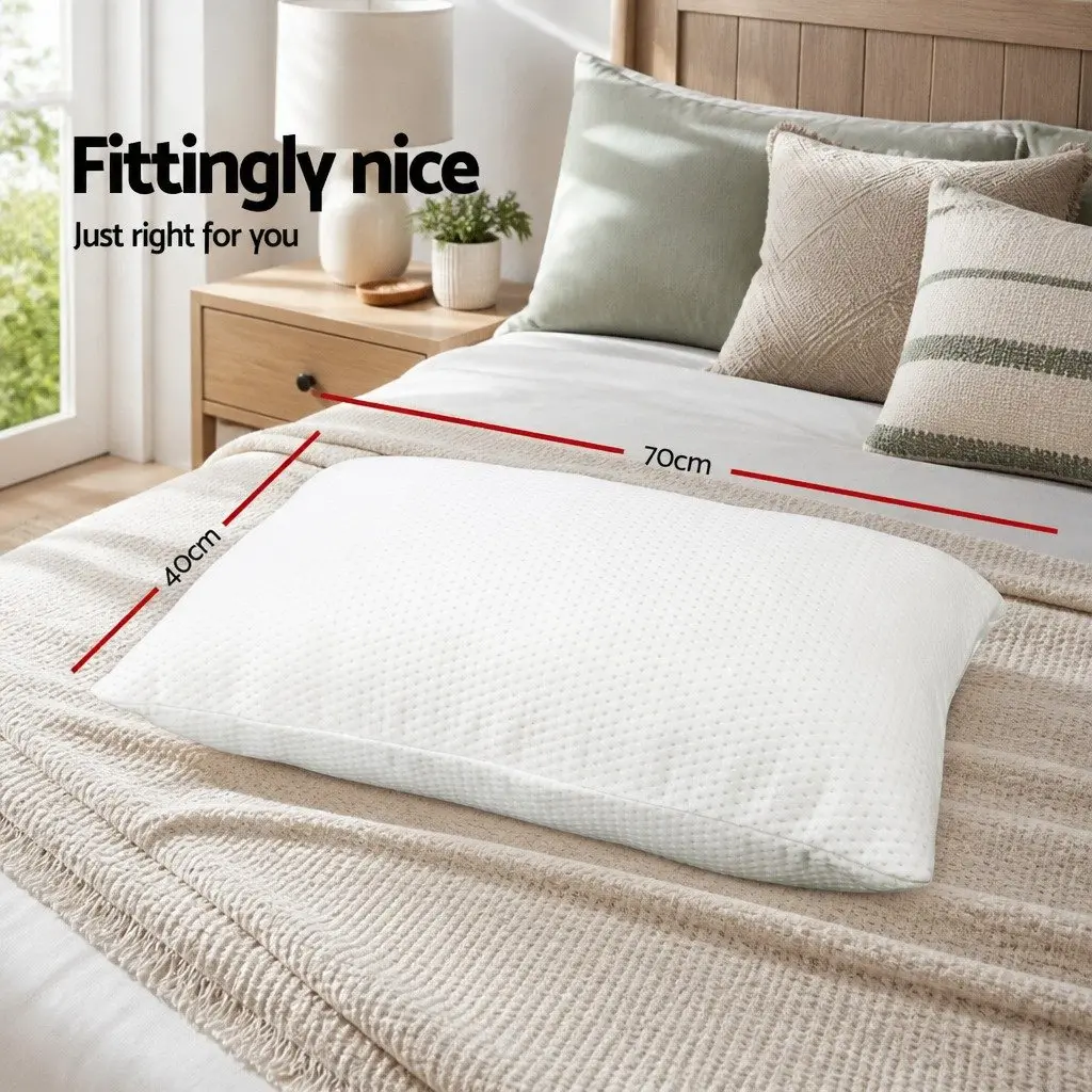 Memory Foam Pillow Twin Pack 13cm Thick White Bedding Set Support Neck Shoulder
