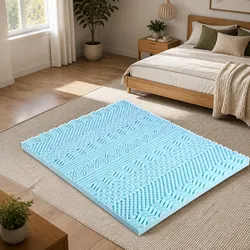 11-Zone Memory Foam Mattress Topper for Double Beds