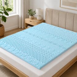 Premium Blue Memory Foam Mattress Topper 11-Zone King