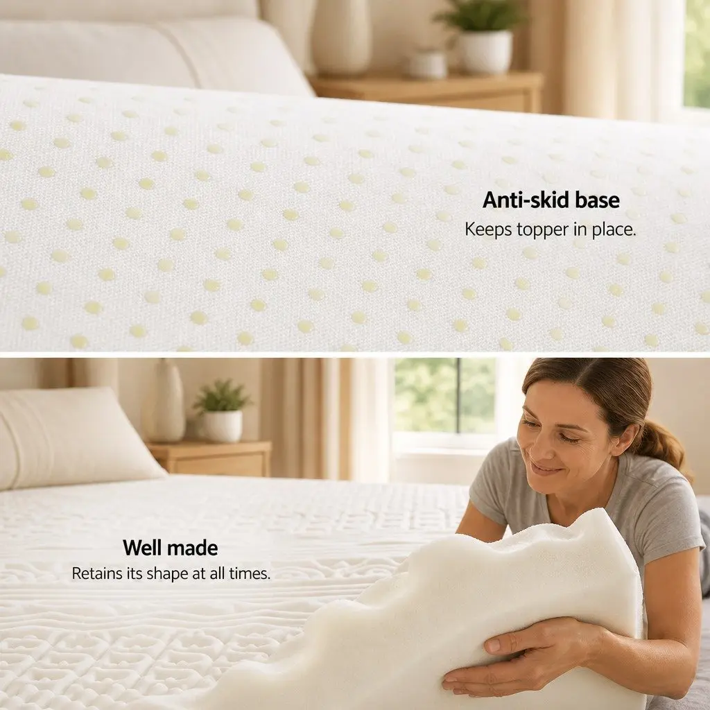 Blue Memory Foam Mattress Topper 11-Zone King