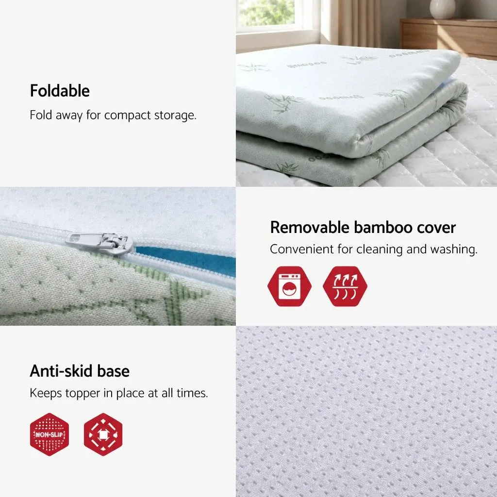 7-Zone Memory Foam Mattress Topper 5cm