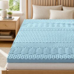 Premium 7-Zone Memory Foam Mattress Topper King Size 5cm